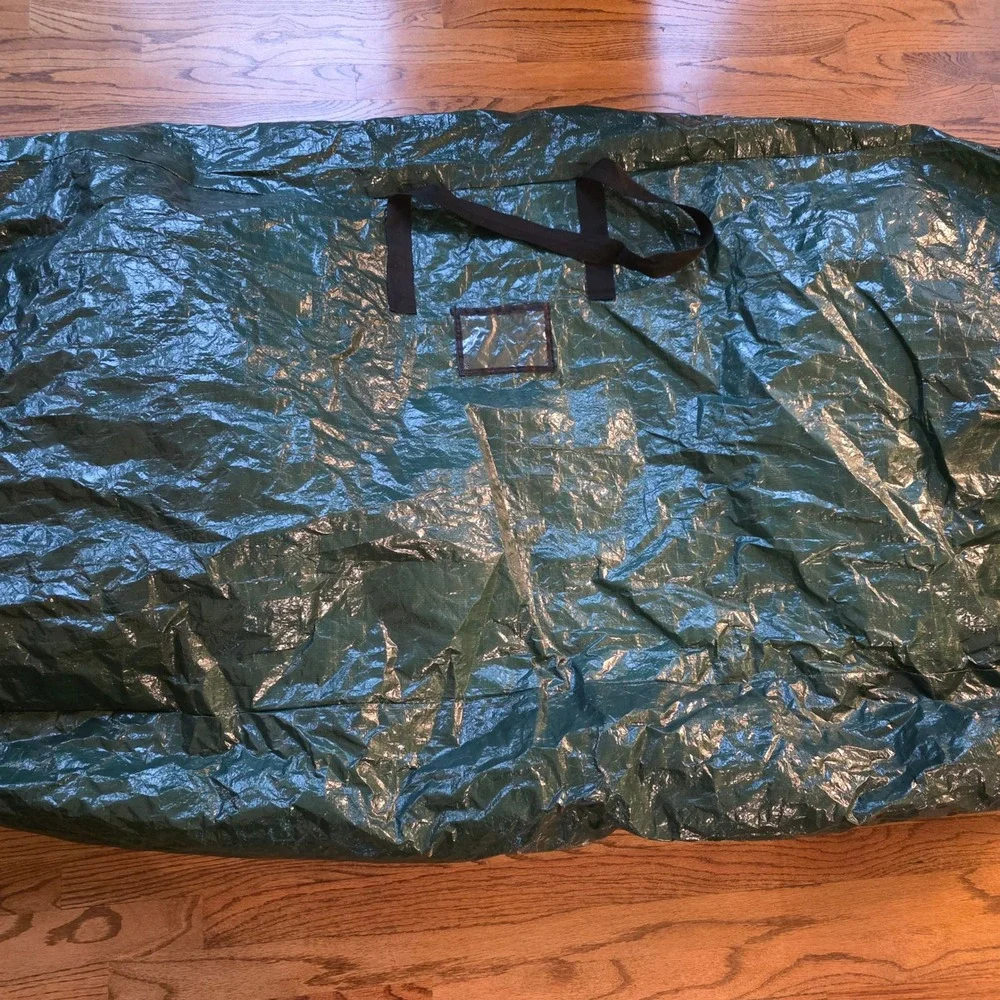 Heavy Duty Storage Bag up to 7.5' Christmas Tree Wreath Ornaments Green Foldable